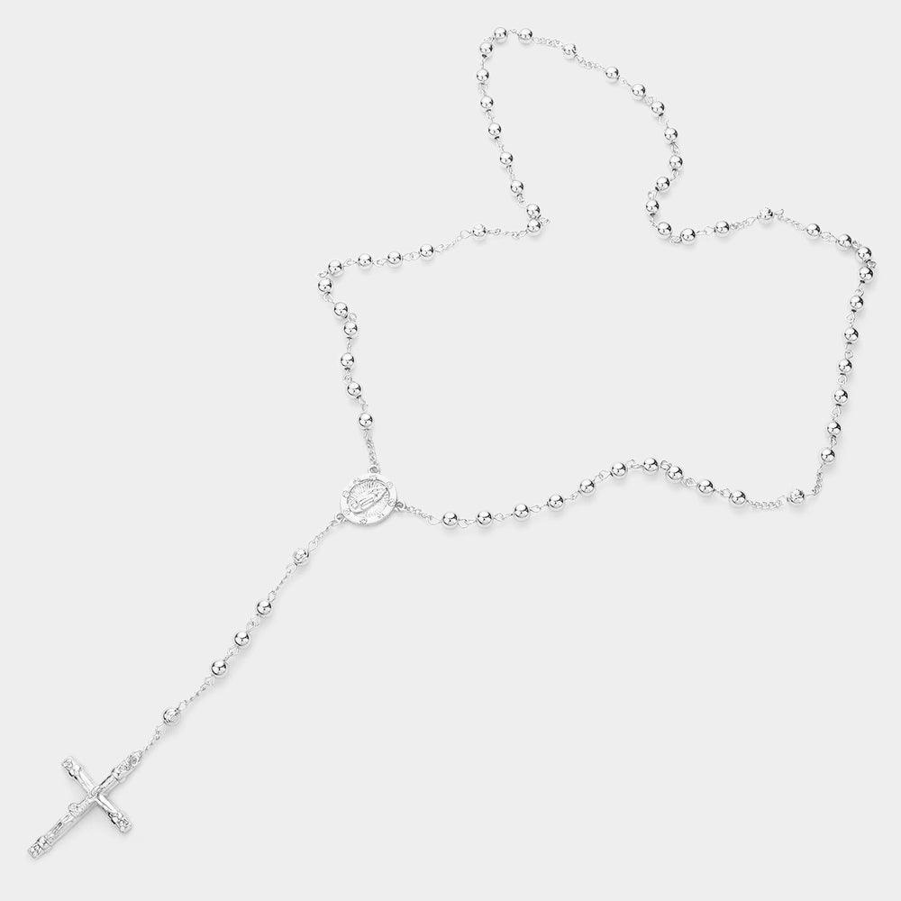 Crucifix Pendant Beaded Y Rosary Necklace - Jewelry Store by Erik Rayo