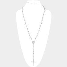 Load image into Gallery viewer, Crucifix Pendant Beaded Y Rosary Necklace
