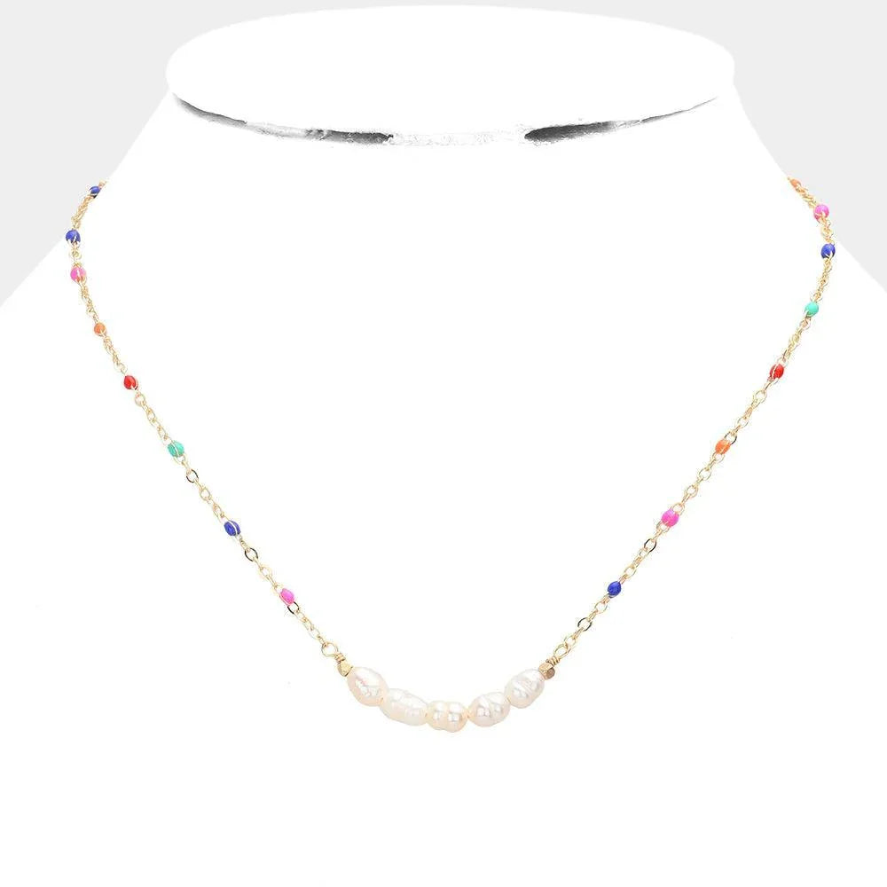 Pearl Seed Beads Necklace - Jewelry Store by Erik Rayo