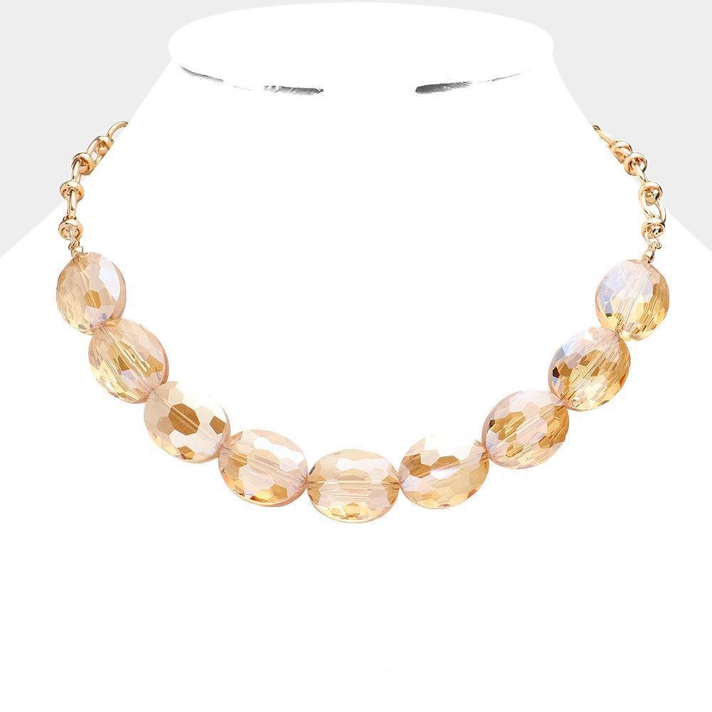 Faceted Oval Stone Cluster Necklace - Jewelry Store by Erik Rayo