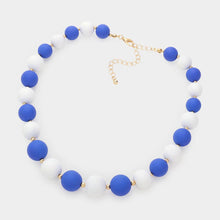 Load image into Gallery viewer, White Game Day Beaded Necklace
