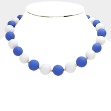 Load image into Gallery viewer, White Game Day Beaded Necklace

