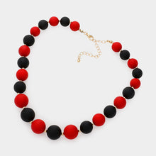 Load image into Gallery viewer, Red Game Day Beaded Necklace
