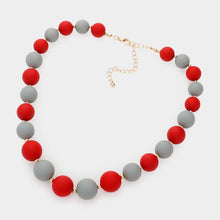 Load image into Gallery viewer, Red Game Day Beaded Necklace
