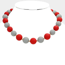 Load image into Gallery viewer, Red Game Day Beaded Necklace
