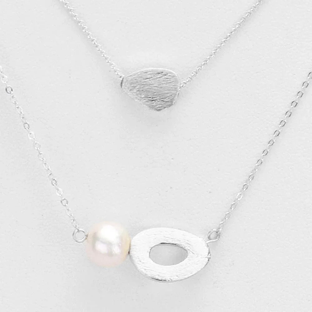 2-Row Pearl Pendant Necklace - Jewelry Store by Erik Rayo
