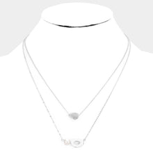 Load image into Gallery viewer, 2-Row Pearl Pendant Necklace
