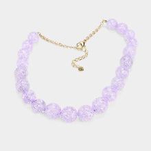 Load image into Gallery viewer, Cracked Lucite Bead Ball Necklace
