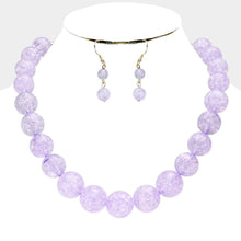 Load image into Gallery viewer, Cracked Lucite Bead Ball Necklace
