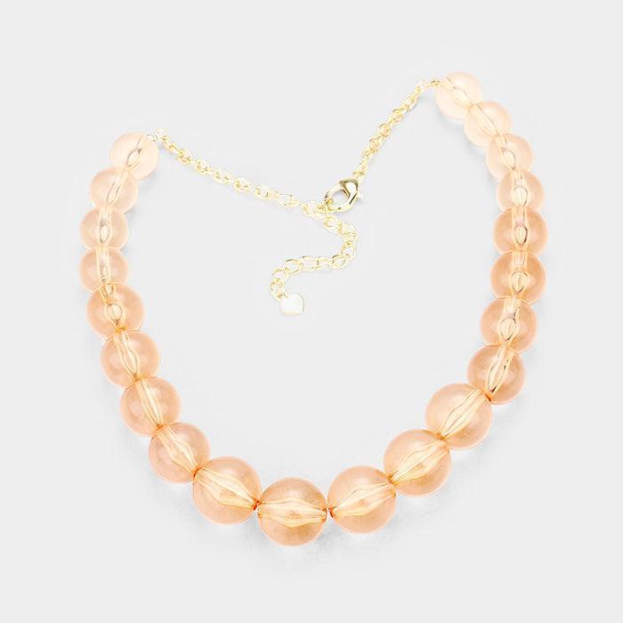 Lucite Ball Collar Bib Necklace - Jewelry Store by Erik Rayo