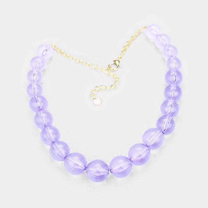 Lucite Ball Collar Bib Necklace - Jewelry Store by Erik Rayo