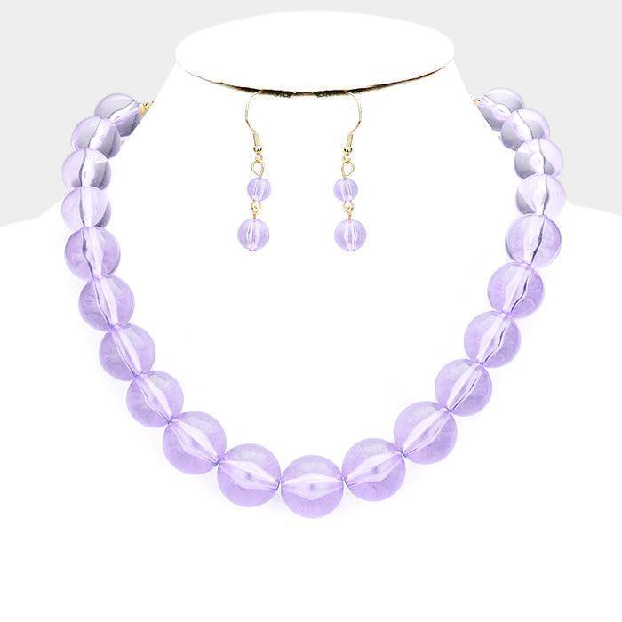 Lucite Ball Collar Bib Necklace - Jewelry Store by Erik Rayo