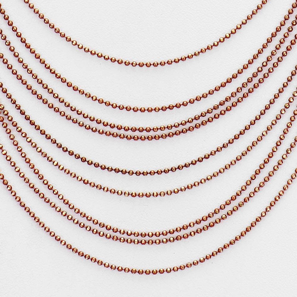 Gold Seed Bead Layered Necklace - Jewelry Store by Erik Rayo