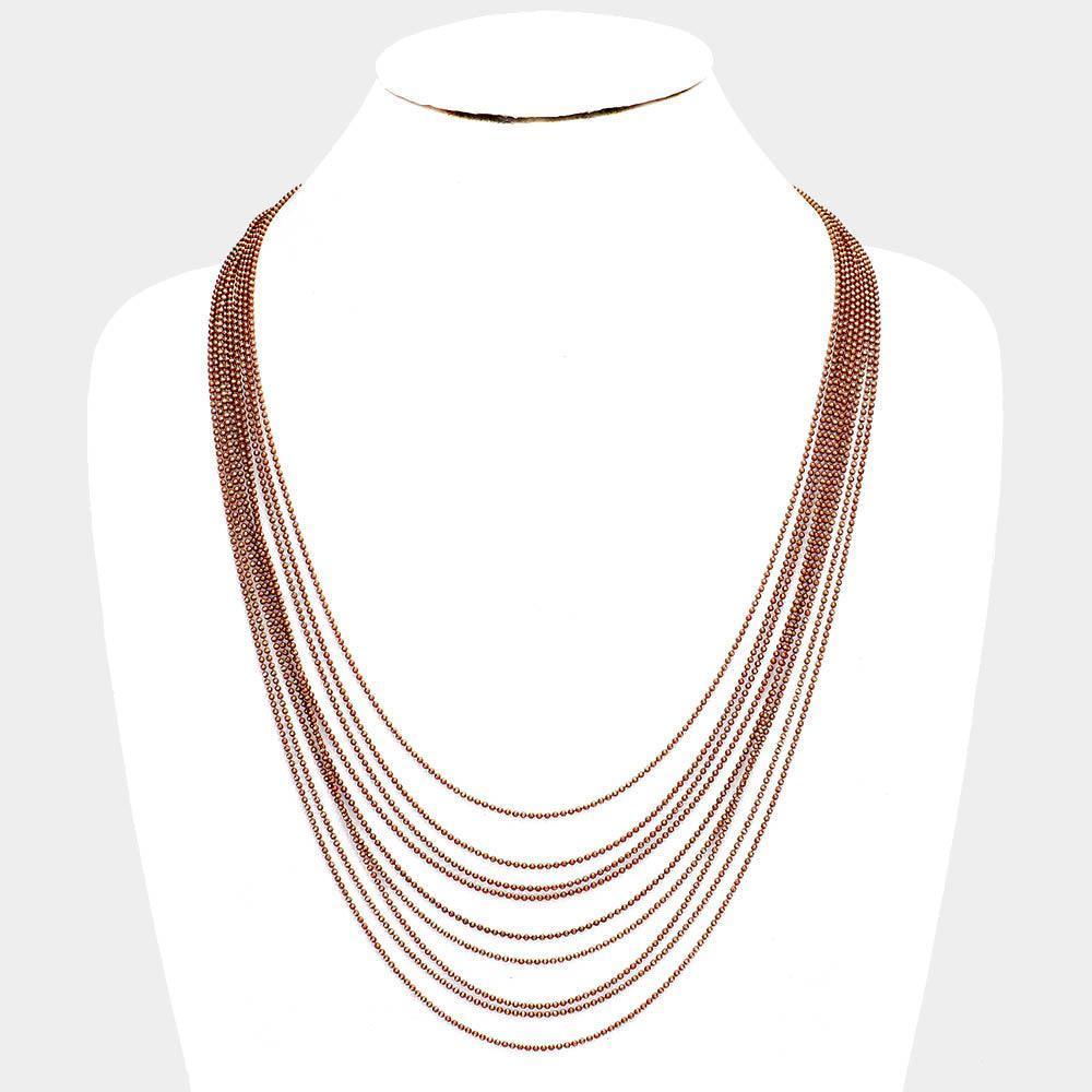 Gold Seed Bead Layered Necklace - Jewelry Store by Erik Rayo