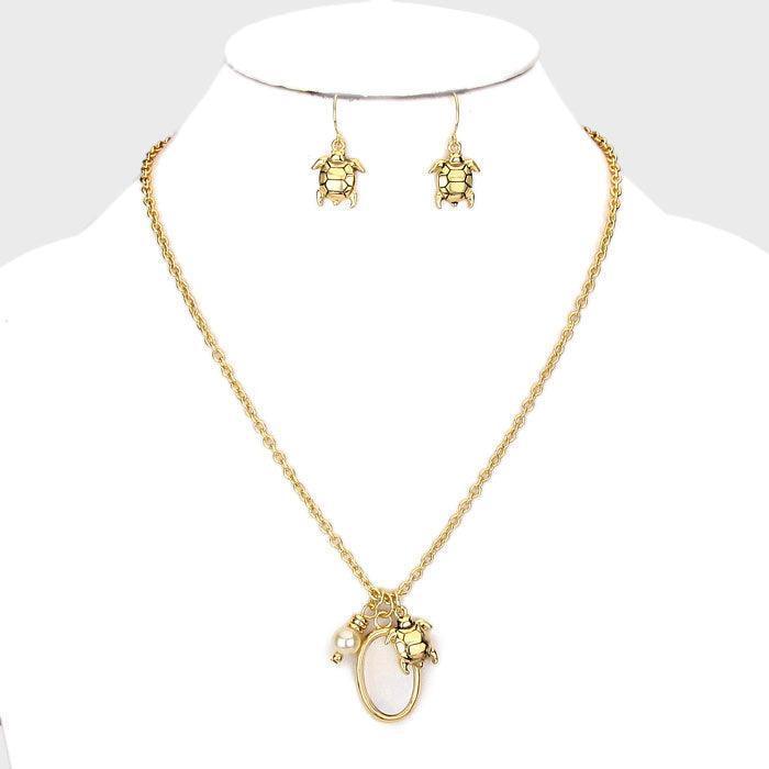 Silver Turtle Pendant Charm Necklace - Jewelry Store by Erik Rayo