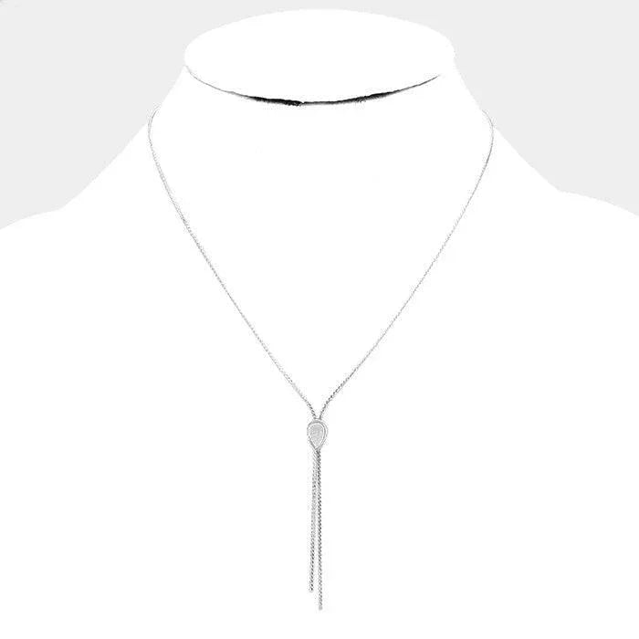 Cream Teardrop Mother of Pearl Necklace - Jewelry Store by Erik Rayo