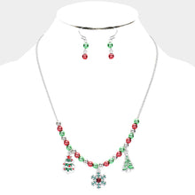 Load image into Gallery viewer, Christmas Ornament Ball Tree Snowflake Pendant Necklace
