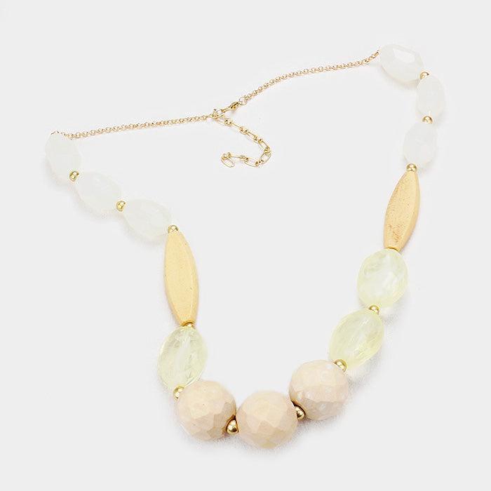 Wood Resin Bead Bib Necklace - Jewelry Store by Erik Rayo