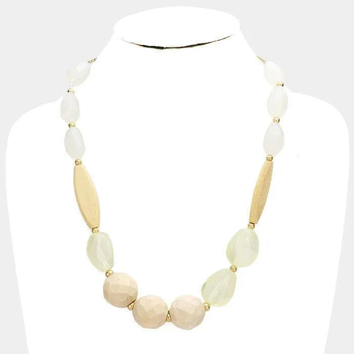 Wood Resin Bead Bib Necklace - Jewelry Store by Erik Rayo