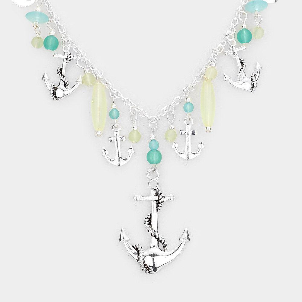 Metal Anchor Pendant Station Statement Necklace - Jewelry Store by Erik Rayo