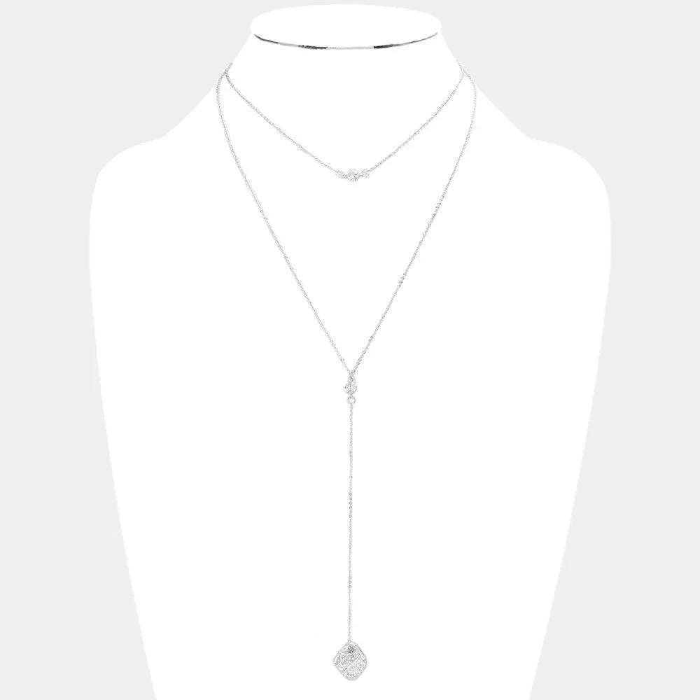 Dropped Abstract Metal Y Necklace - Jewelry Store by Erik Rayo