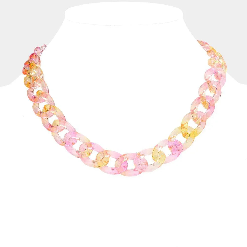 Lucite Resin Chain Link Necklace - Jewelry Store by Erik Rayo