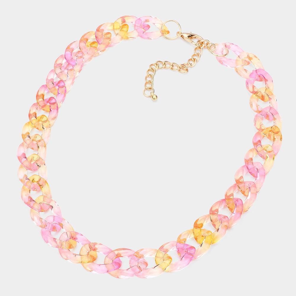 Lucite Resin Chain Link Necklace - Jewelry Store by Erik Rayo