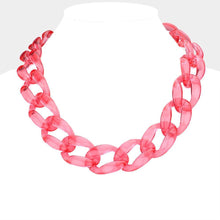 Load image into Gallery viewer, Lucite Resin Chain Link Necklace
