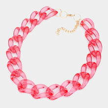 Load image into Gallery viewer, Lucite Resin Chain Link Necklace
