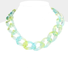 Load image into Gallery viewer, Lucite Resin Chain Link Necklace
