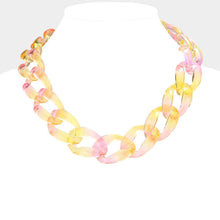 Load image into Gallery viewer, Lucite Resin Chain Link Necklace

