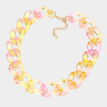 Load image into Gallery viewer, Lucite Resin Chain Link Necklace
