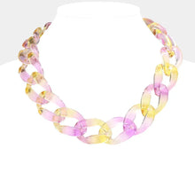 Load image into Gallery viewer, Lucite Resin Chain Link Necklace
