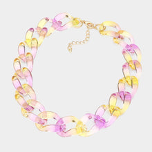 Load image into Gallery viewer, Lucite Resin Chain Link Necklace
