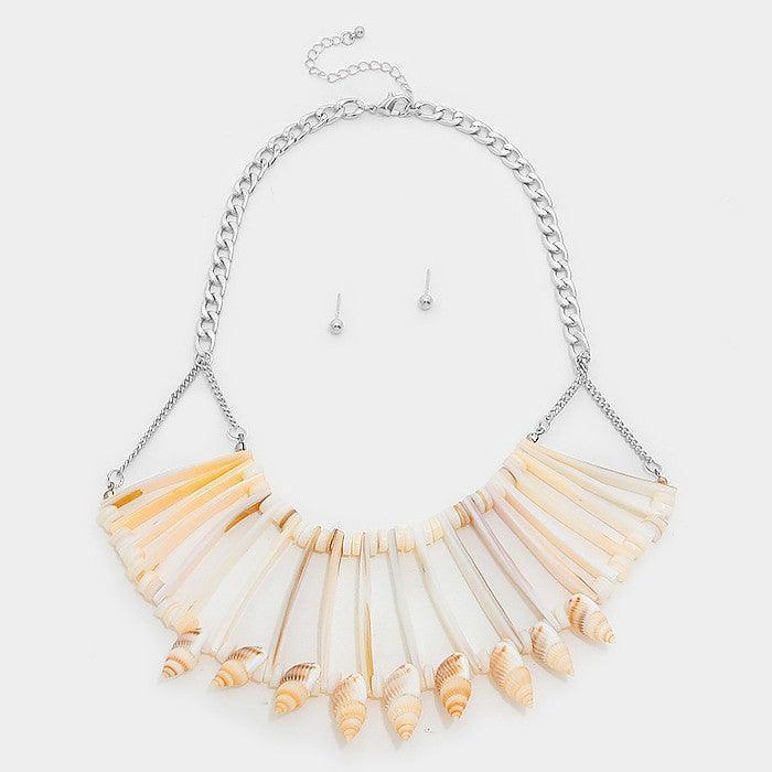 Shell bar bib necklace - Jewelry Store by Erik Rayo