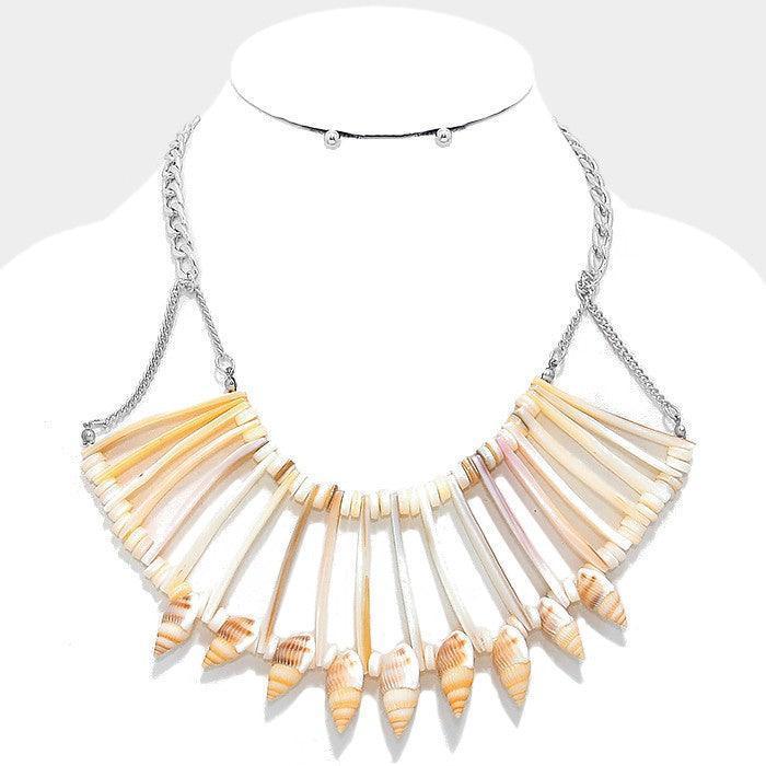 Shell bar bib necklace - Jewelry Store by Erik Rayo