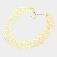 Load image into Gallery viewer, Hologram Resin Link Necklace
