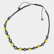 Load image into Gallery viewer, Yellow Crystal Pave Ball Necklace
