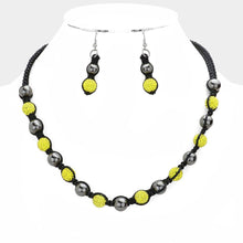 Load image into Gallery viewer, Yellow Crystal Pave Ball Necklace
