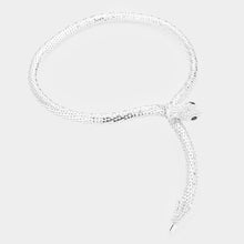 Load image into Gallery viewer, Clear Crystal Embellished Snake Collar Necklace
