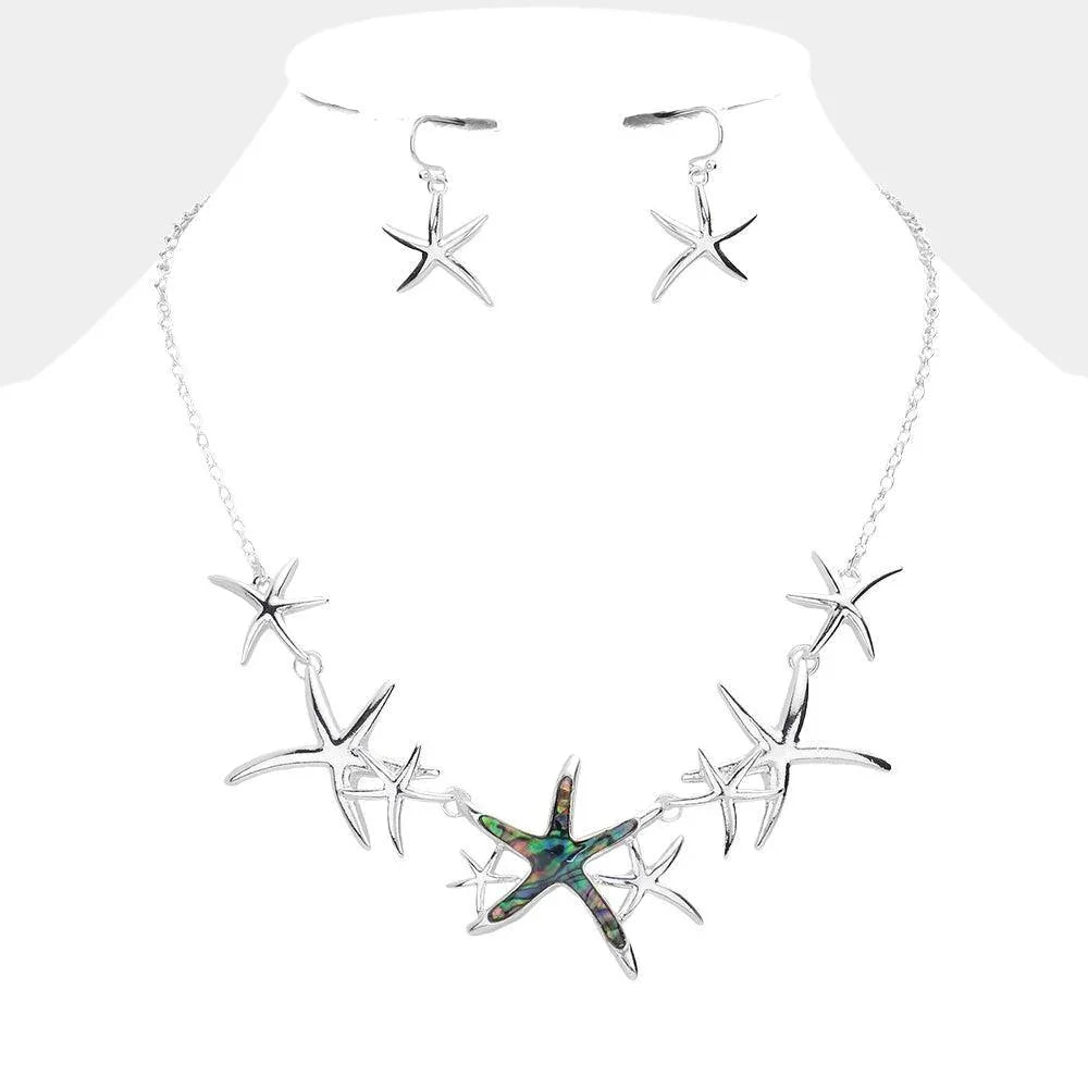 Abalone Metal Starfish Link Necklace - Jewelry Store by Erik Rayo