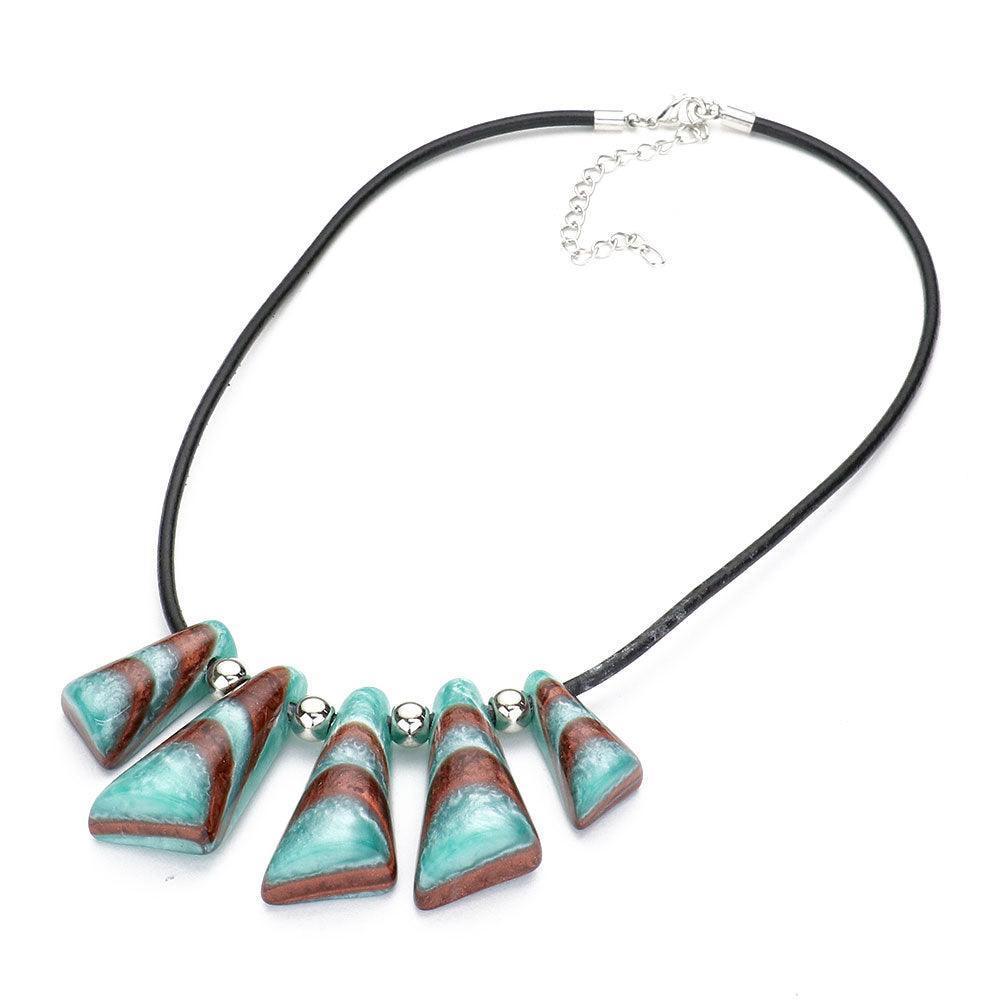 Patterned Abstract Glitter Bead Necklace - Jewelry Store by Erik Rayo