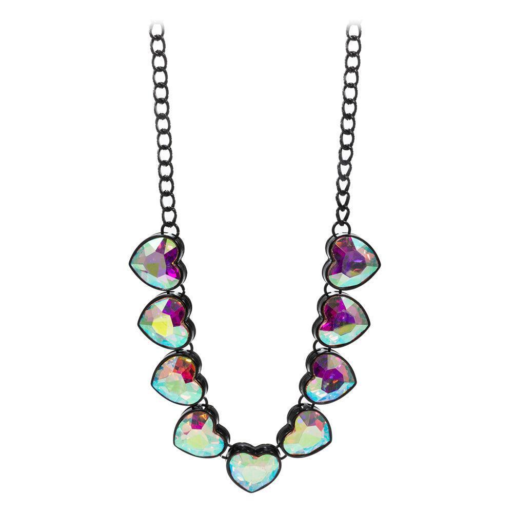 Black Heart Stone Cluster Necklace - Jewelry Store by Erik Rayo