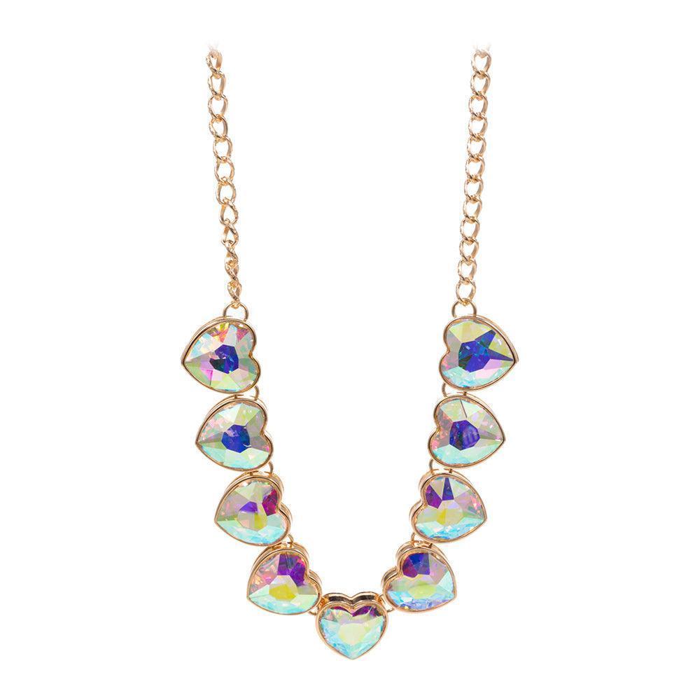 Gold Heart Stone Cluster Necklace - Jewelry Store by Erik Rayo