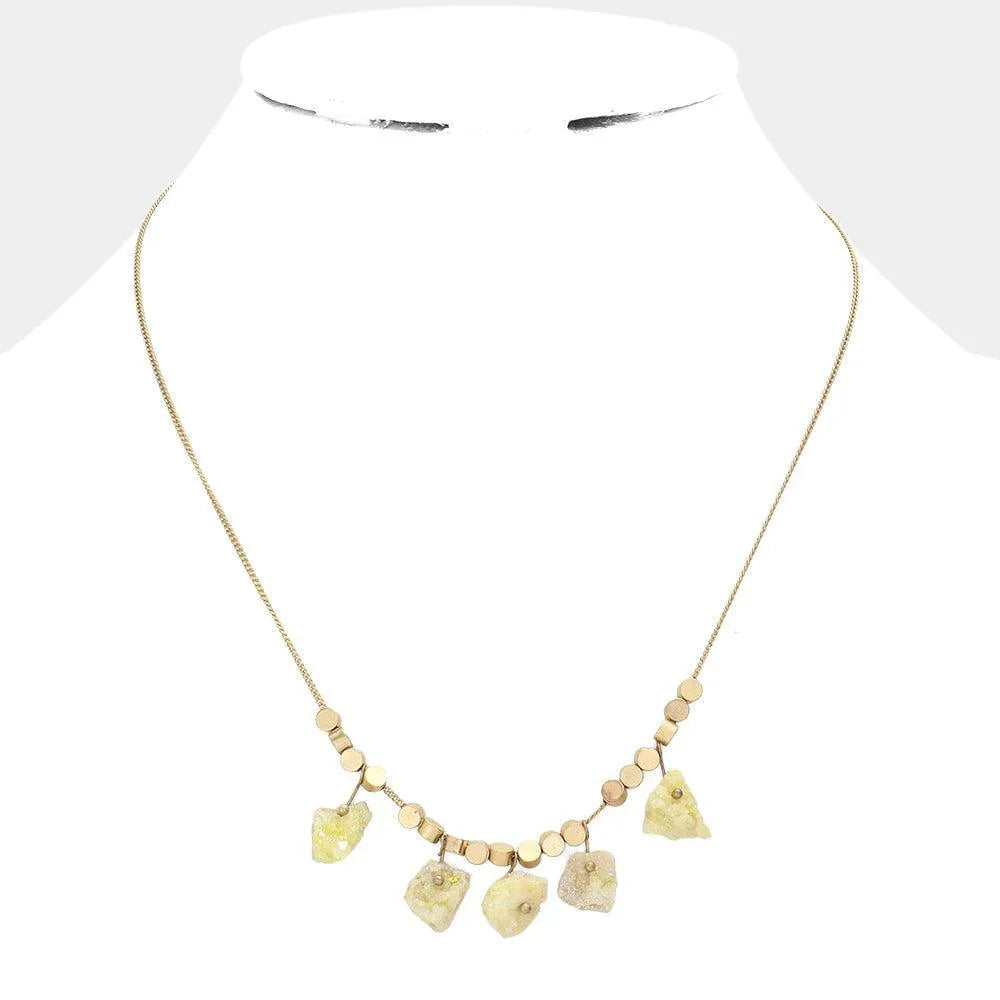 Druzy Station Necklace - Jewelry Store by Erik Rayo