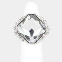 Load image into Gallery viewer, Metal Twig Detailed Stone Stretch Ring
