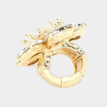 Load image into Gallery viewer, Gold Multi Stone Flower Stretch Ring
