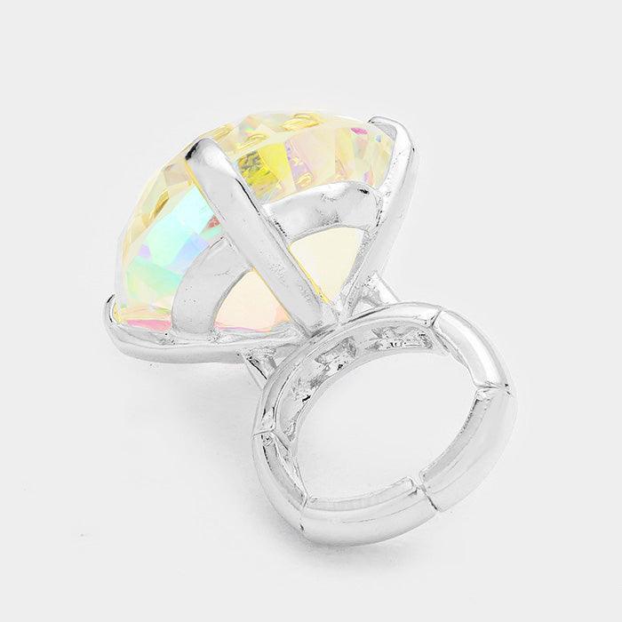 Crystal Diamond Stretch Ring - Jewelry Store by Erik Rayo
