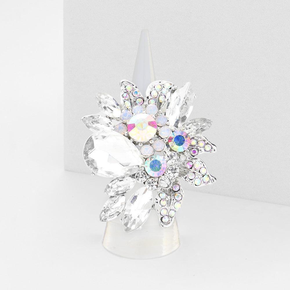 Floral Multi Stone Stretch Ring - Jewelry Store by Erik Rayo