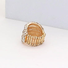 Load image into Gallery viewer, Red Rhinestone Pave Stretch Ring
